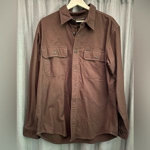 Filson field flannel shirt. Cigar brown. Medium